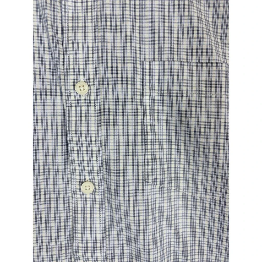 J. Crew Thompson Shirt L/S Button Flex Wrinkle Free Blue Plaid Men’s 16-16 1/2